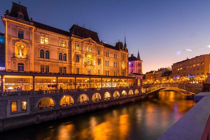 Ljubljana Festligt dekoreret vandretur