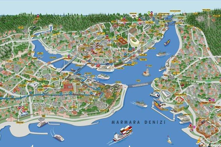 Istanbul Boat Cruise and Dolmabahce Palace & Two Continents