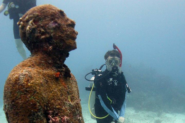 Scuba diving at MUSA the underwater museum for certified divers