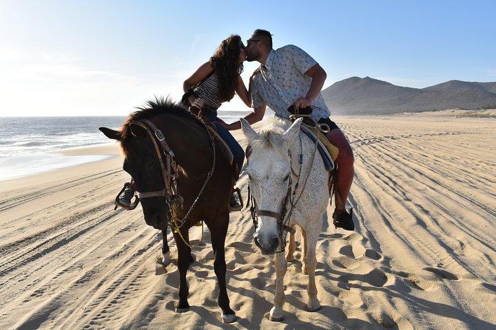 Liebe liegt in der Luft : Private Cabo Beach Sunset Horse Ride W Dinner