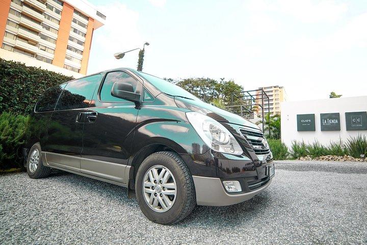 Private Transportation Service Within Guatemala City on a Minibus with A/C