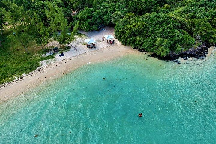 5 eilanden & Ile aux Cerfs Speedbootcruise, snorkelen + lunch