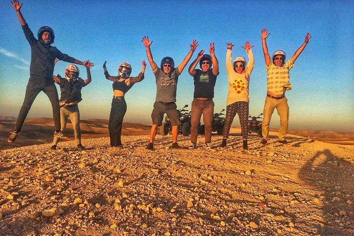 Sunset Camel Ride Quad Tour In Agafay Desert With Dinner