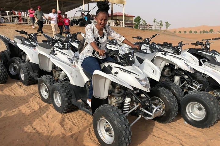 Evening Desert Safari with Quad Bike, Dune Bashing, Entertainments, BBQ Dinner