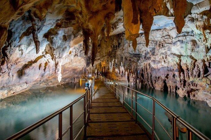 Cave of Lakes, Cog Railway, Kalavrita Village, Corinth Canal Private Tour