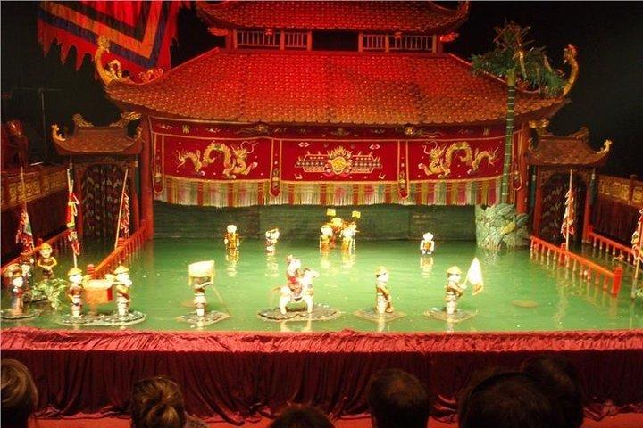 Show de marionetes aquáticos - ciclo e jantar em cruzeiro na cidade de Ho Chi Minh