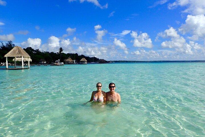 Bacalar, lagon coloré. Expérience magique en 1 journée avec déjeuner et transport