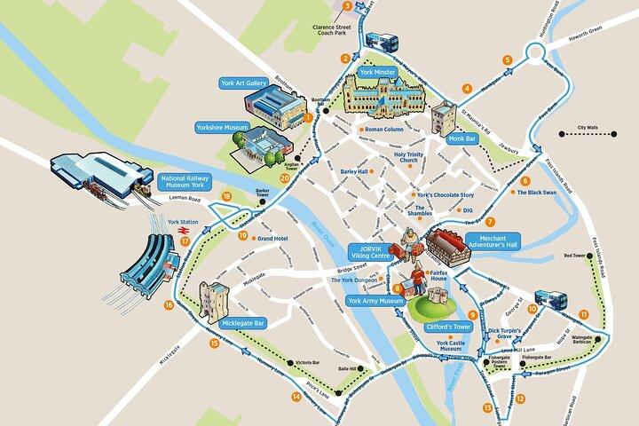 Golden Tours York Visite en bus à toit ouvert à arrêts multiples avec audioguide