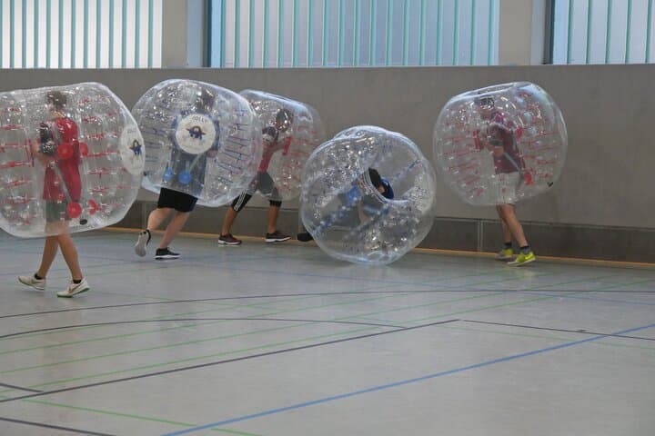 Bubble soccer in the center of Hamburg with beer / champagne