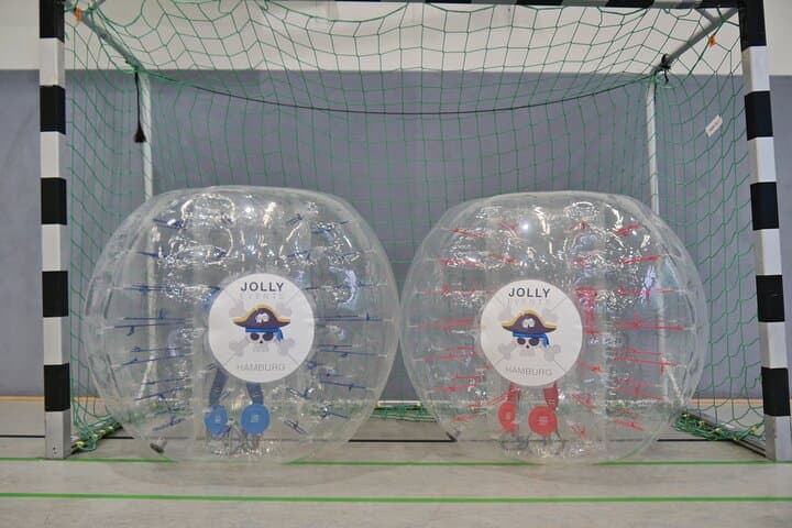 Bubble soccer in the center of Hamburg with beer / champagne
