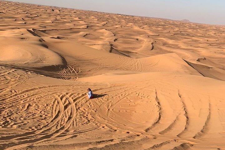 Dubai Morning Red Dunes Safari, Sandboarding & Camel Ride