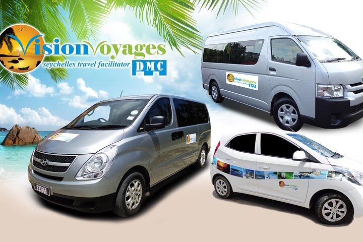 Luchthaventaxitransfers van de luchthaven van de Seychellen naar de veerbootterminal van Mahe - Shared