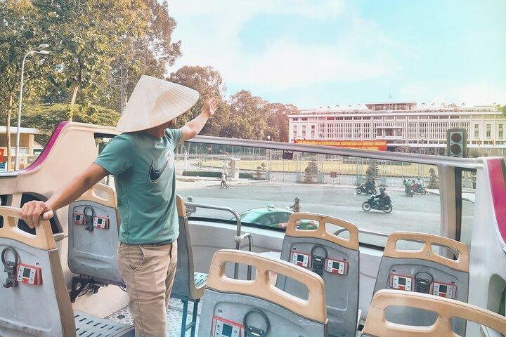 Ho-Chi-Minh-Stadtrundfahrt und Ticket für den Unabhängigkeitspalast 2 in 1