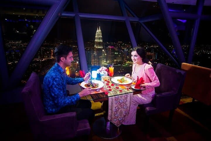 2Hour Dinner at KL Tower Revolving Restaurant with 1-Way Transfer