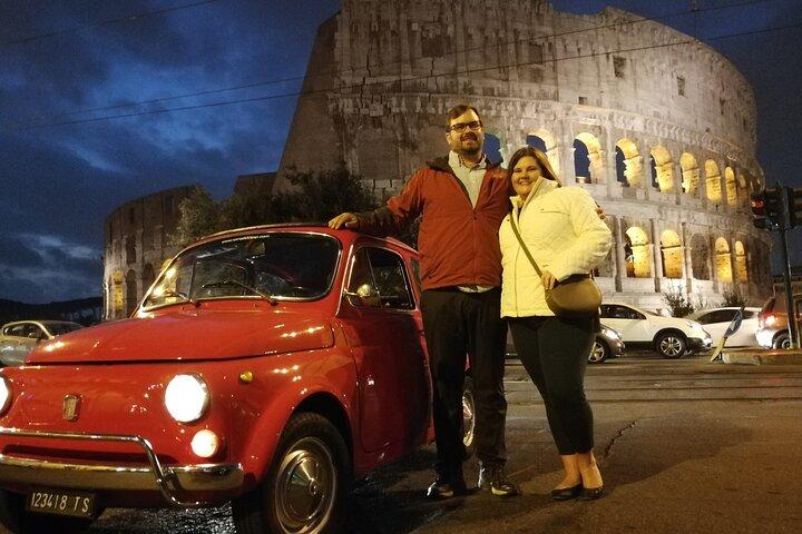 Visite nocturne originale de Rome en Fiat 500