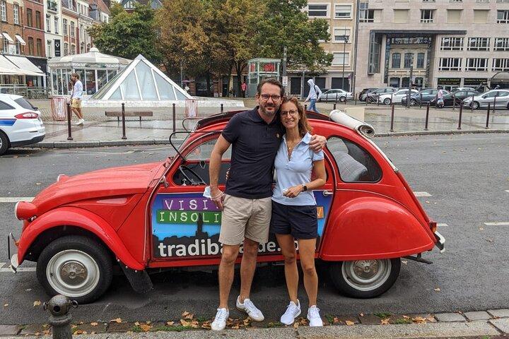Visite privée d'1h00 en 2CV décapotable avec dégustation de produits régionaux