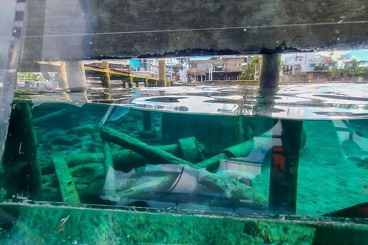 Excursion en bateau transparent et plongée en apnée à Cozumel tout compris