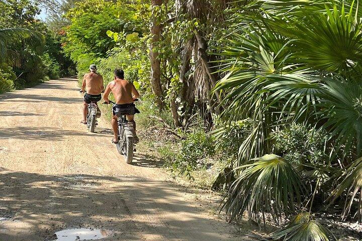 Tulum-områdets upplevelser guidad e-cykeltur - 3 Cenotes snorkling/sim & lokal lunch