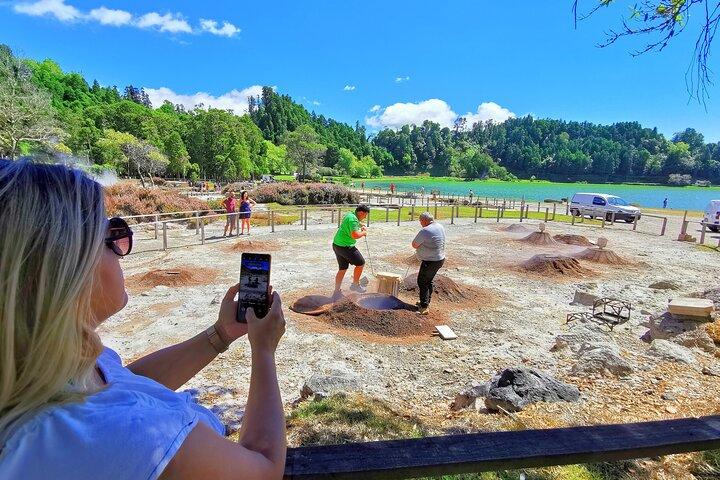 Azorerne: Shore Excursion Furnas - Kratervulkan og varme kilder