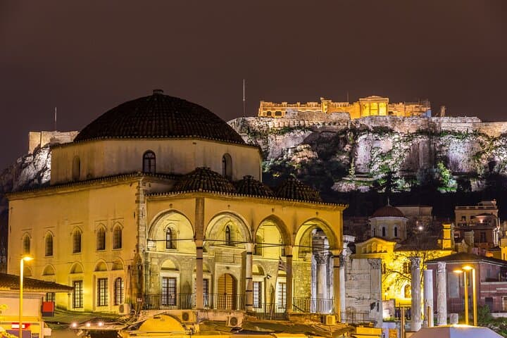 Sunset and Moonlight Private Night Tour of Athens