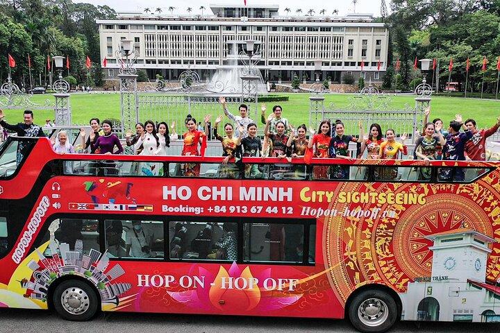 Ho-Chi-Minh-Stadtrundfahrt und Ticket für den Unabhängigkeitspalast 2 in 1