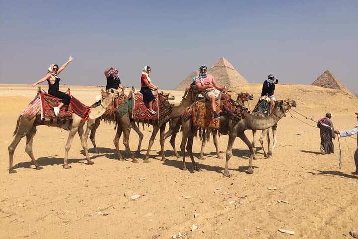 Camel Ride around Giza Pyramids Sunset or Sunrise or any time