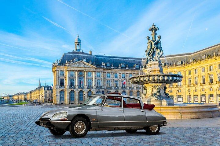 3H tour privado da cidade de Bordeaux e vinhas em um Citroën DS
