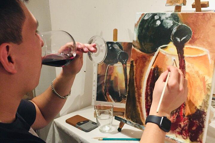 Experiência de Workshop de Vinho e Pintura em Bruxelas