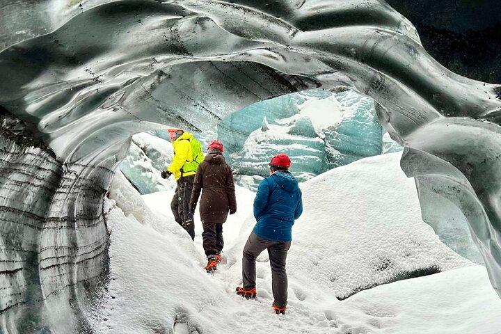 Grotte de glace Katla, cascades de la côte sud et plage de sable noir privée