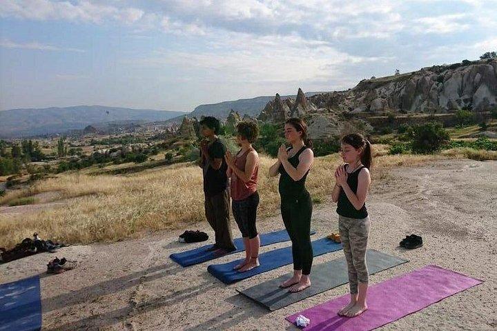 Outdoor yoga in Cappadocia