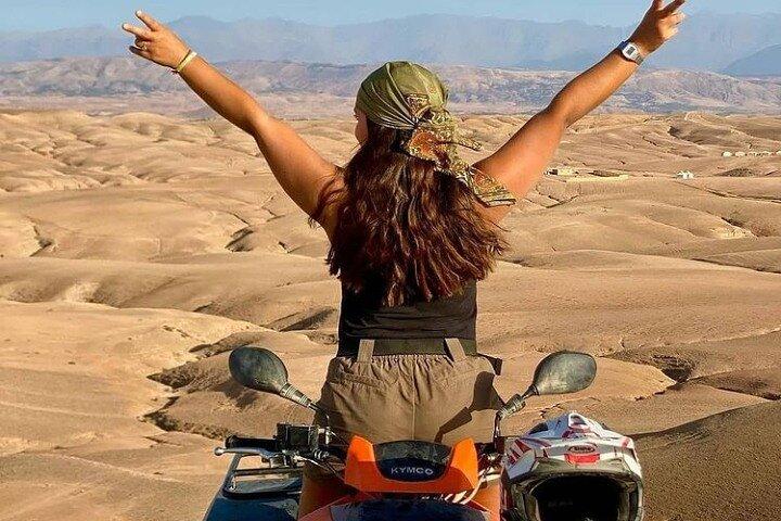 Quad, camel & dinner hike in the Agafay Desert