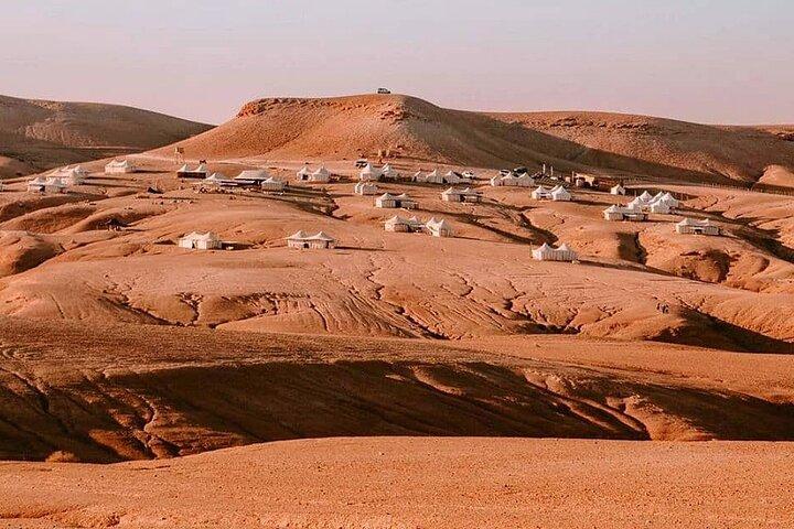 Experience the Agafay Desert -Camel Ride and Sunset Tea on The top of a Hill