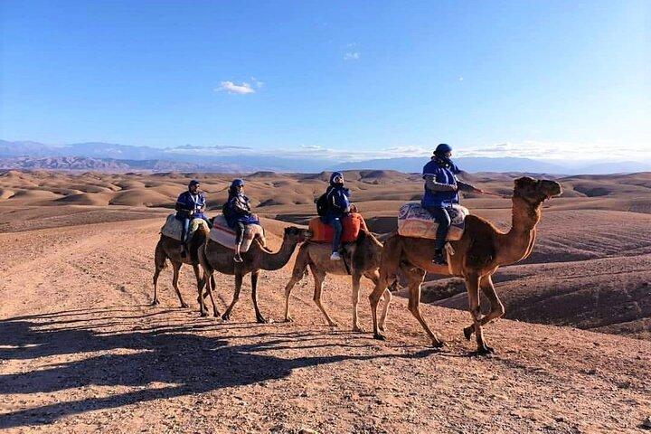 Experience the Agafay Desert -Camel Ride and Sunset Tea on The top of a Hill