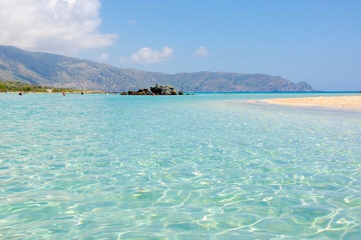 Excursão de um dia à praia de Elafonisi saindo de Heraklion com coleta incluída