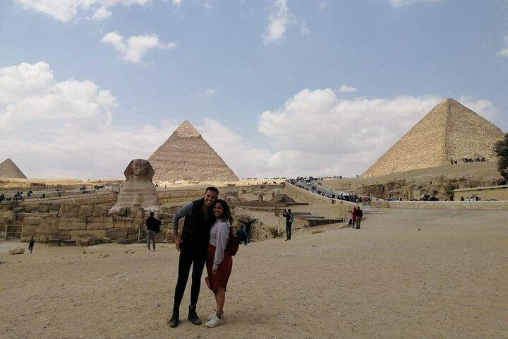 Pyramides de Gizeh, Sphinx, VTT vélo, chameau, dîner croisière & visite shopping