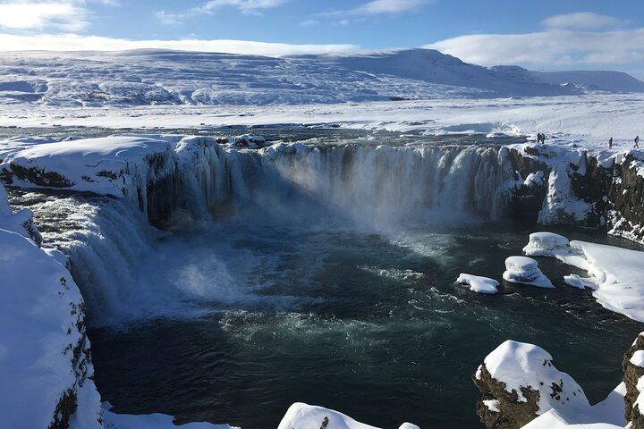 Excursion privée d'une journée au lac Myvatn Mývatn, cascade de Godafoss pour les navires de croisière
