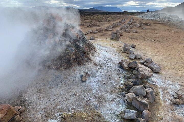 Excursion privée d'une journée au lac Myvatn Mývatn, cascade de Godafoss pour les navires de croisière