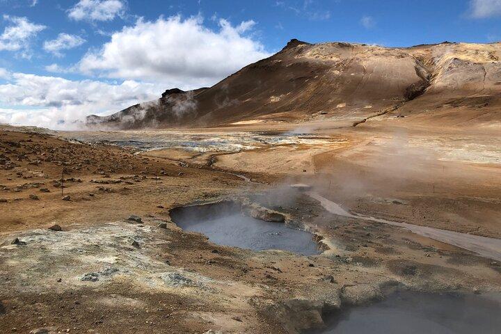 Excursion privée d'une journée au lac Myvatn Mývatn, cascade de Godafoss pour les navires de croisière
