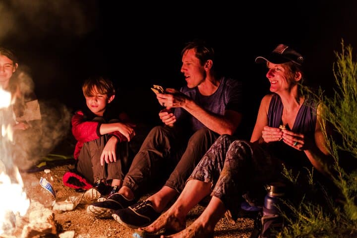 Lake Mead Sunset Kayak Tour with Dinner, Swim and Campfire