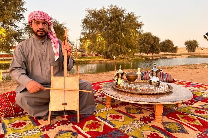 Evening Camel Caravan, Bedouin Dinner with Al Marmoom Oasis