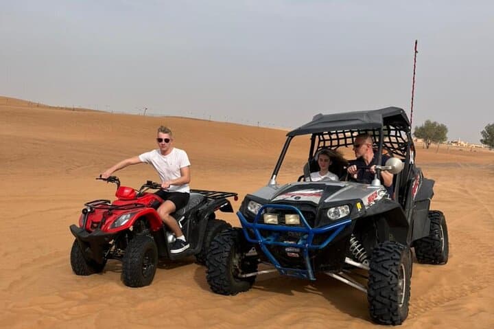 Morning Desert safari With Quad bike ride Sandboard & Camel ride