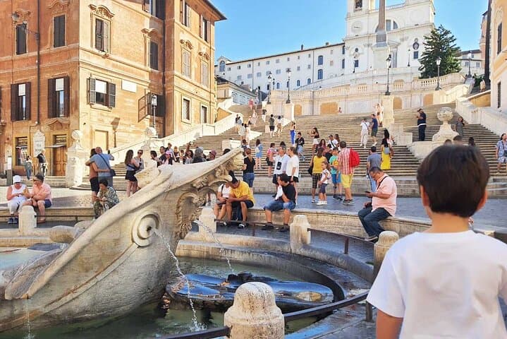 Fountains & Squares of Rome Tour for Kids with Pantheon Trevi Navona & Gelato