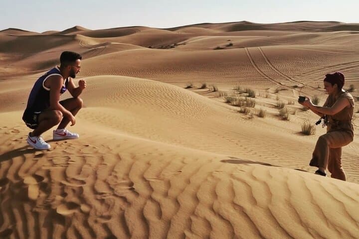 Afternoon Desert Safari with Quad Bike, Camel Ride and Sandboarding