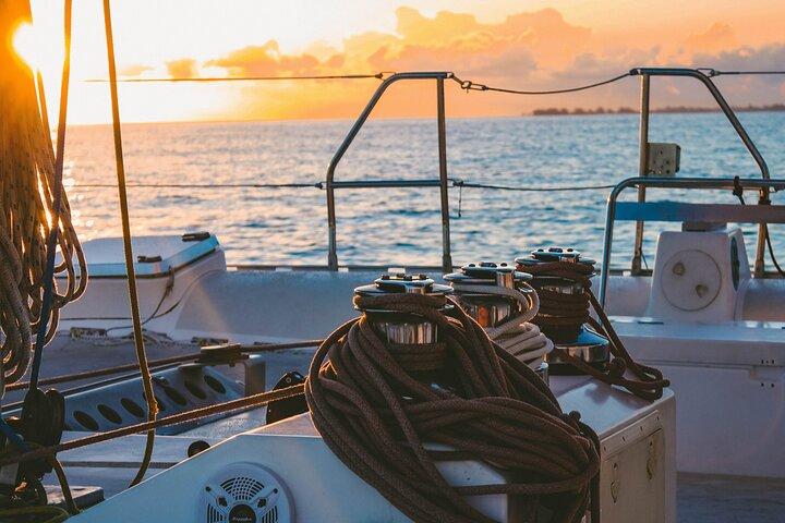 Sunset in Valencia from the Catamaran Mundo Marino