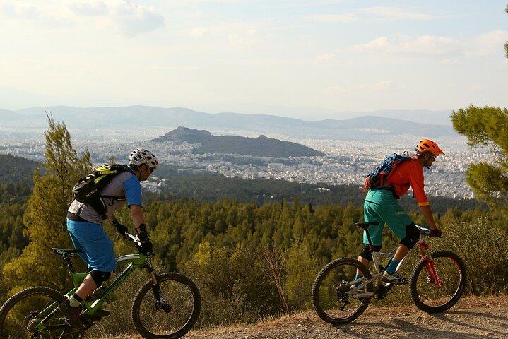 Bicicleta de montaña privada, recorrido por senderos del monte Ymittos, Atenas.