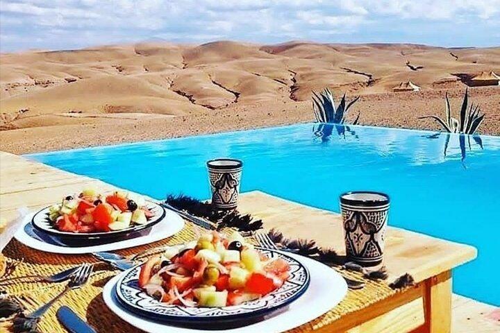 Pranzo e trekking in cammello nel deserto di Agafay Day Trip da Marrakech