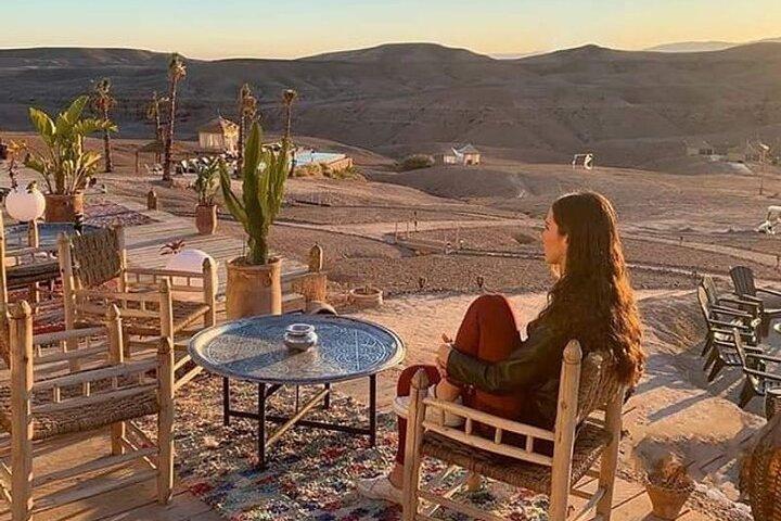 Magical Sunset, Camel ride & Private Dinner in Agafay Desert