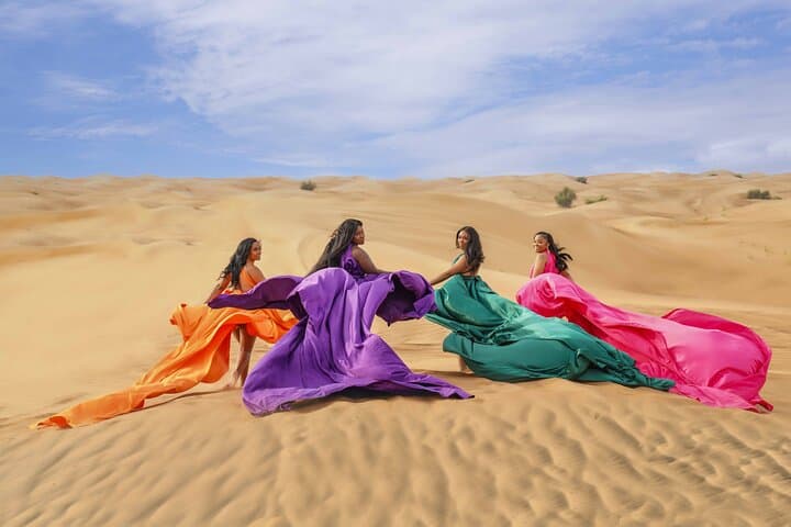 Flying Dress Photoshoot Dubai Solo, Couple and Group 3Hours