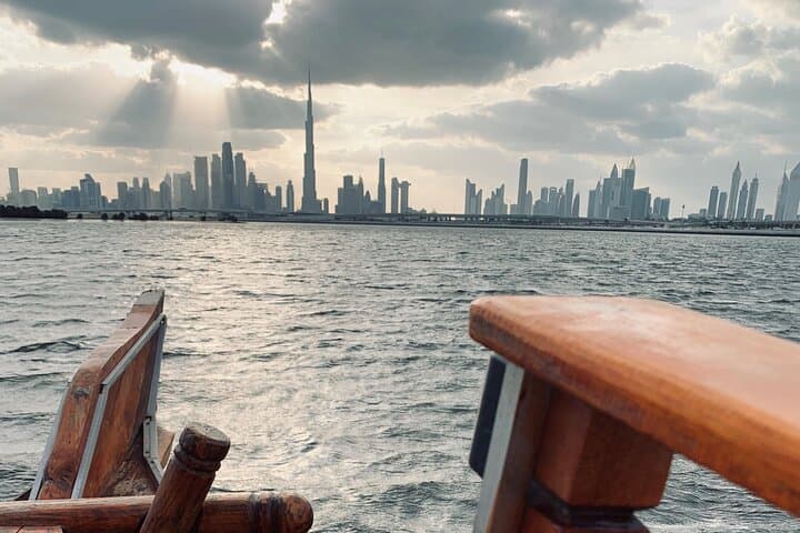 Burj Khalifa Sunset Tour in Wooden Boat with Transfers