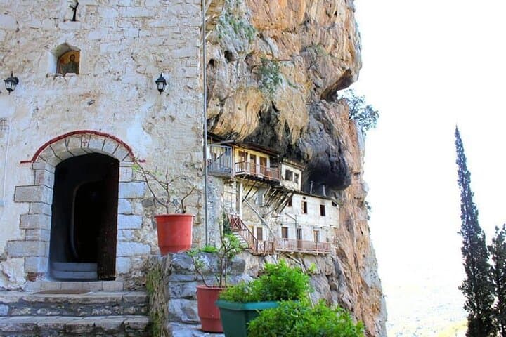 Mt. Villages of Arcadia & Clifftop Monastery Private Day Trip